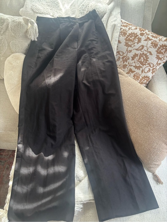 Zara Pants - Zara Women's Black Wide-Leg Trousers - Sleek Tailored Fit